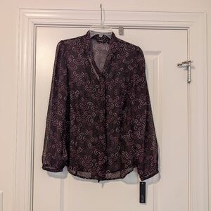 Elegant Black and Pink Women's Top